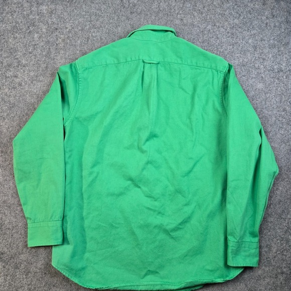 J.Crew Heavyweight Shirt Mens M Garment-Dyed Selvedge Shirt Green Outdoors - Picture 5 of 10